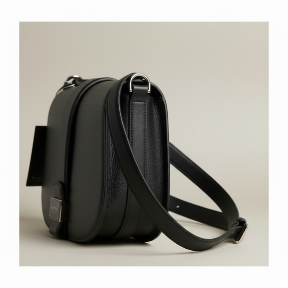 Kate Spade Black Leather Saddle Bag Crossbody – NWT – Gold Hardware – Dust Bag - Picture 6 of 17